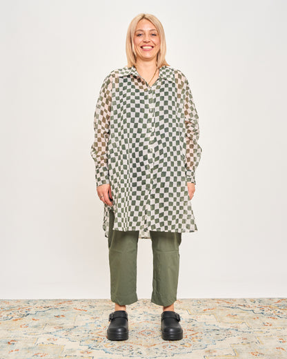 Camicia Over Modello Maschile a Quadri