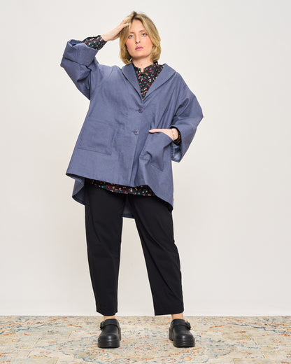 Flared Jacket in Stretchy Denim