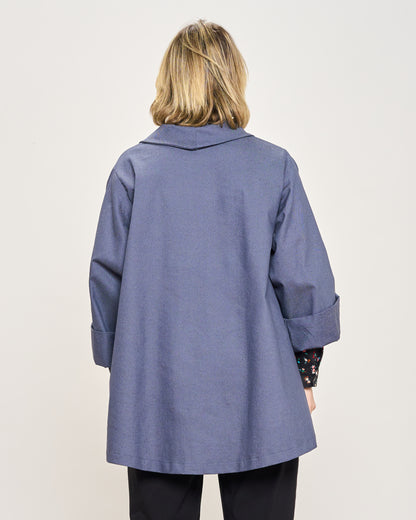 Flared Jacket in Stretchy Denim