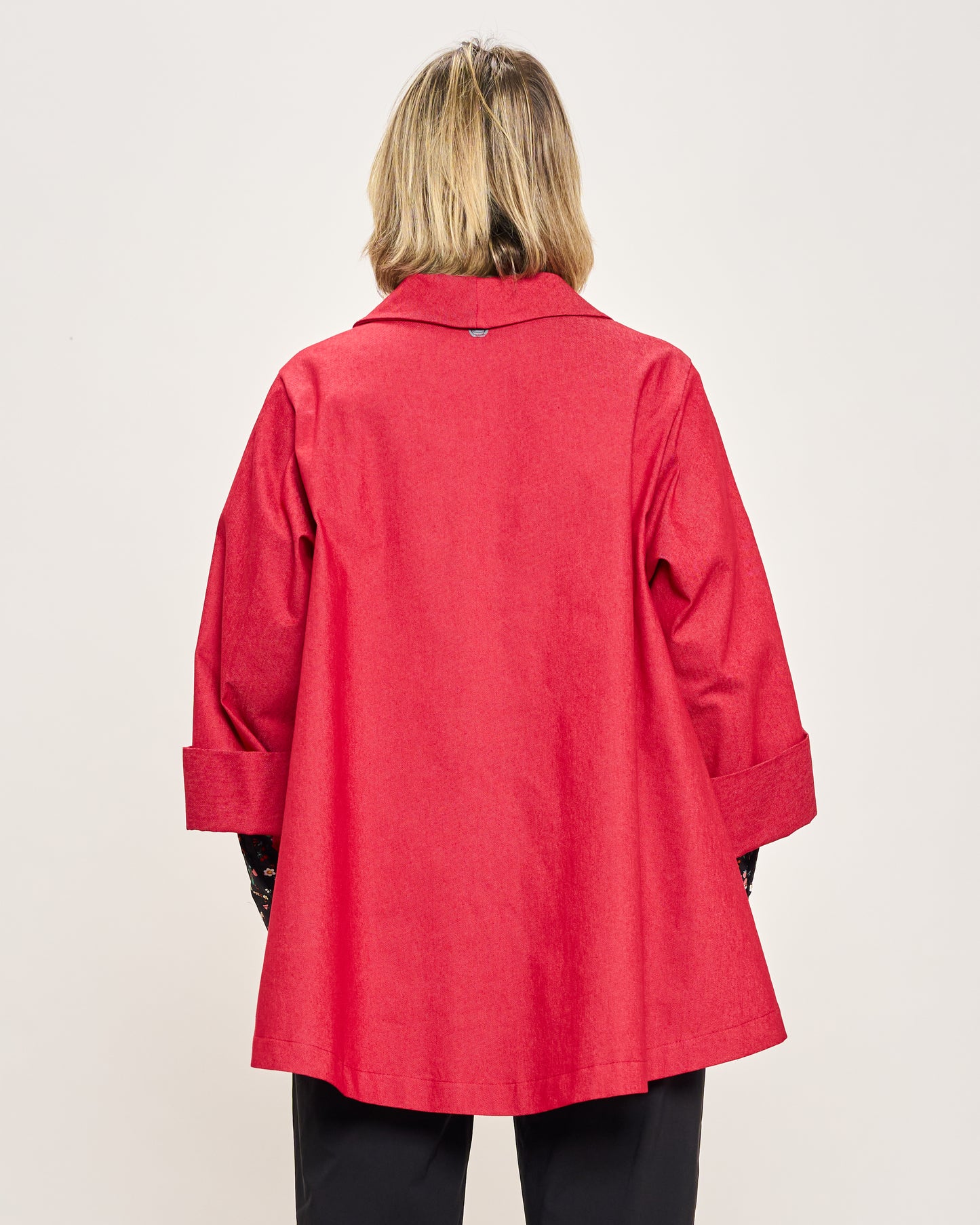 Flared Jacket in Stretchy Denim