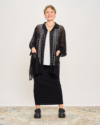 Giacca Over in Macramè