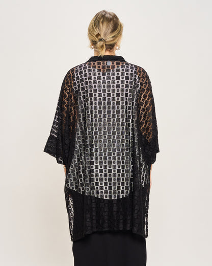 Giacca Over in Macramè