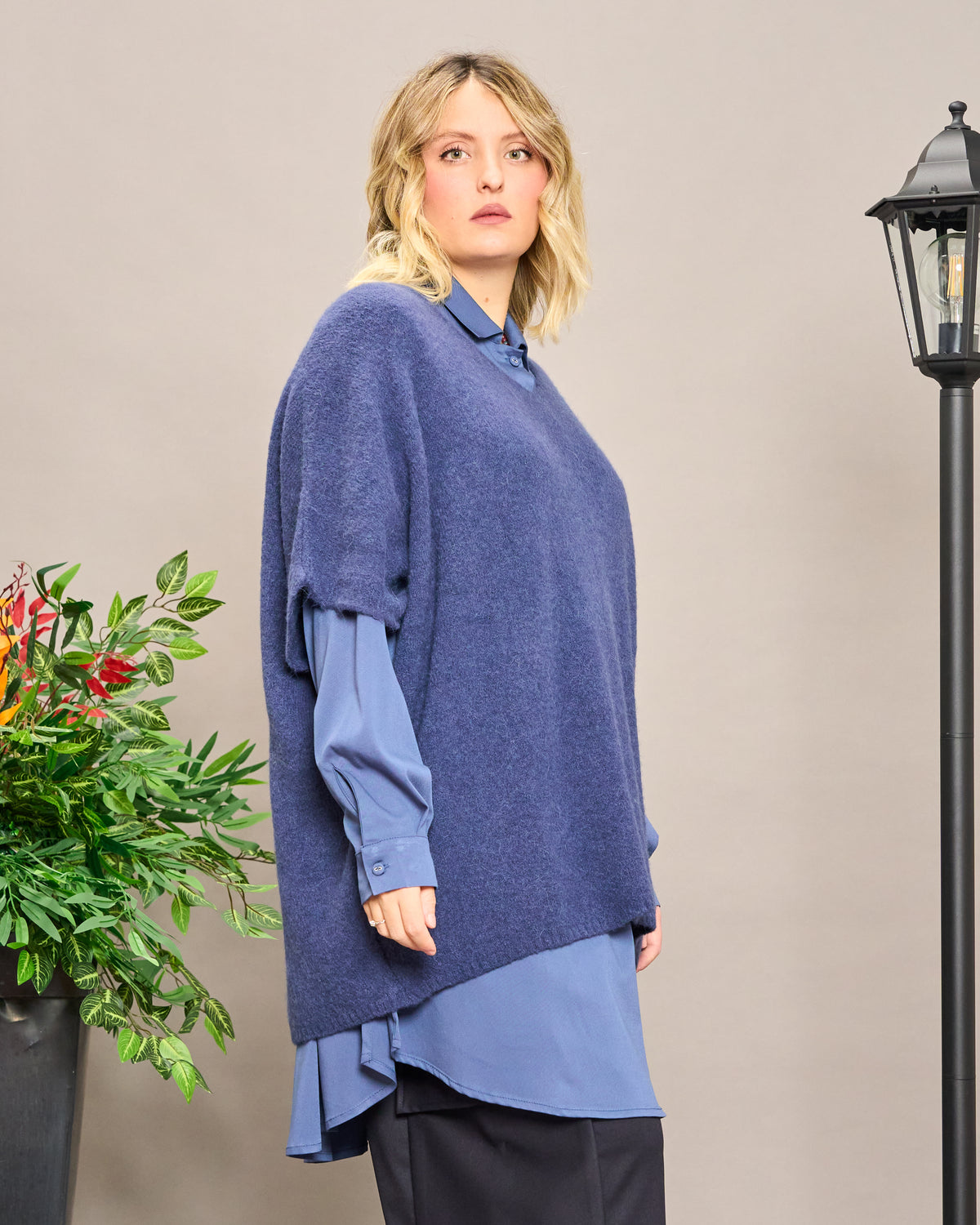 Gilet Oversize in Alpaca
