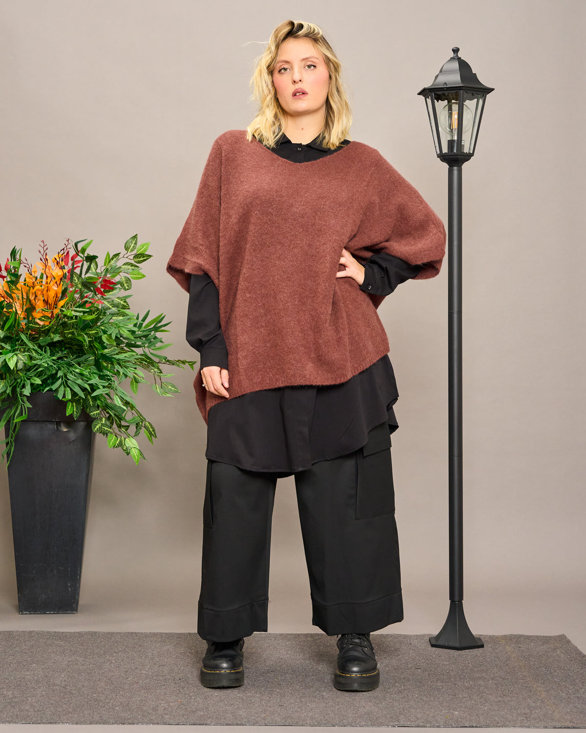Gilet Oversize in Alpaca