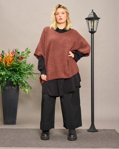 Gilet Oversize in Alpaca