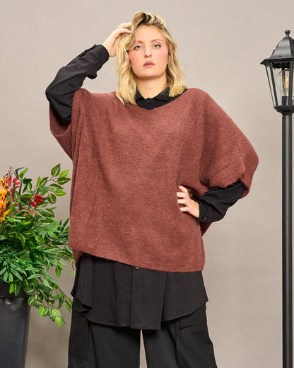 Gilet Oversize in Alpaca