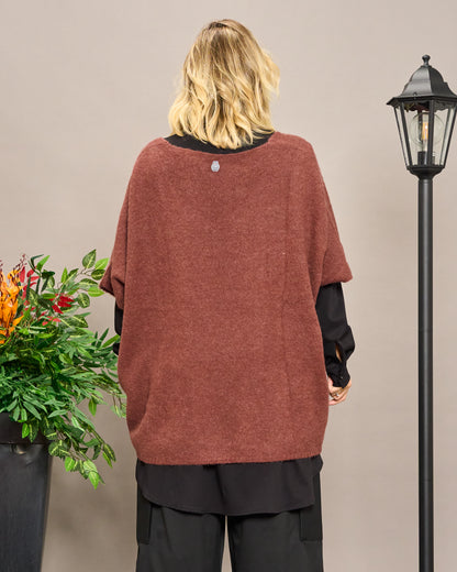 Gilet Oversize in Alpaca