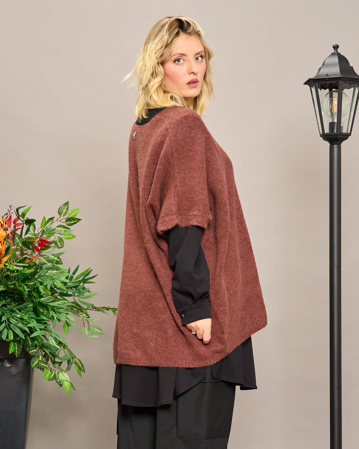Gilet Oversize in Alpaca
