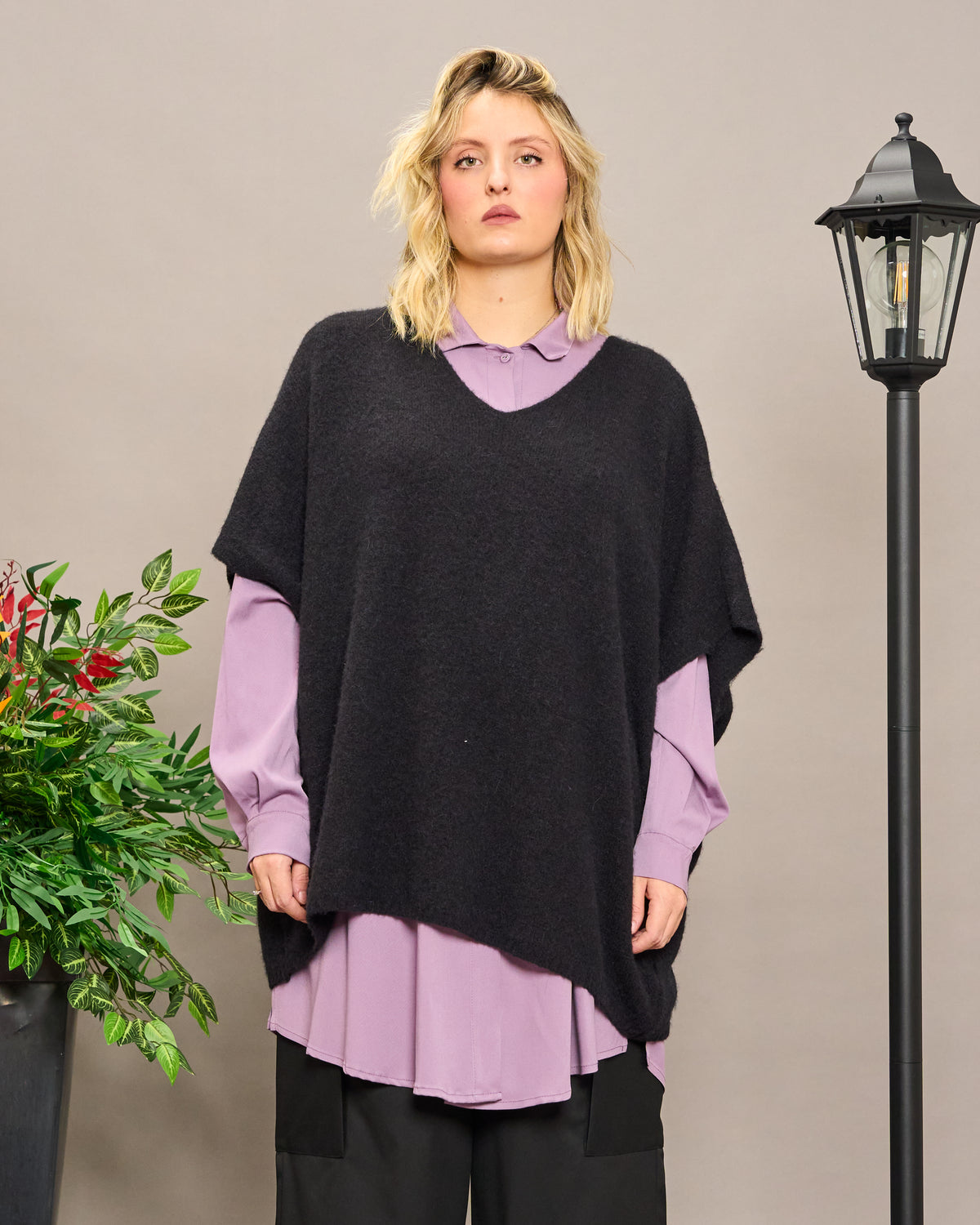 Gilet Oversize in Alpaca