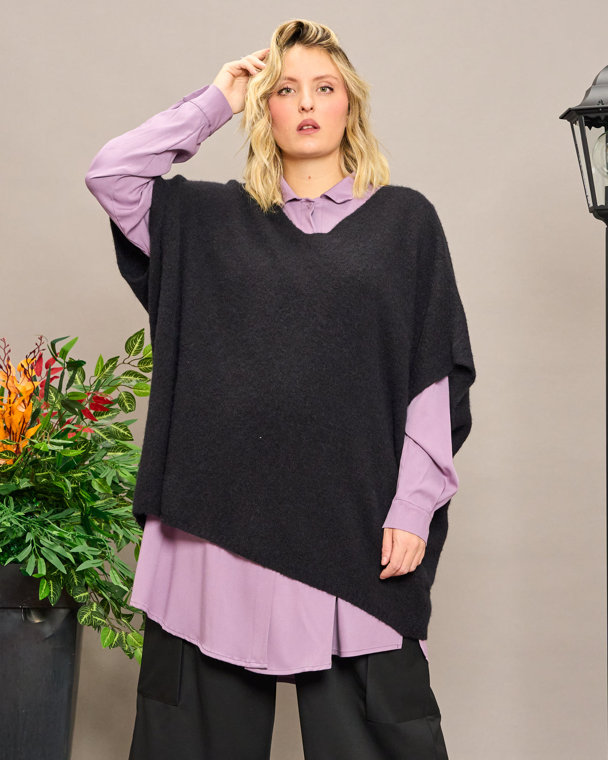 Gilet Oversize in Alpaca