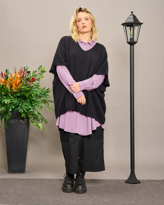 Gilet Oversize in Alpaca