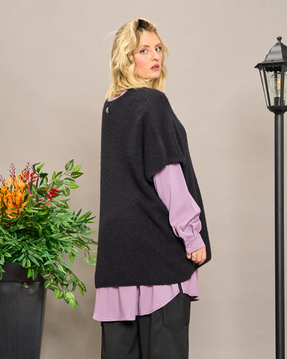 Gilet Oversize in Alpaca