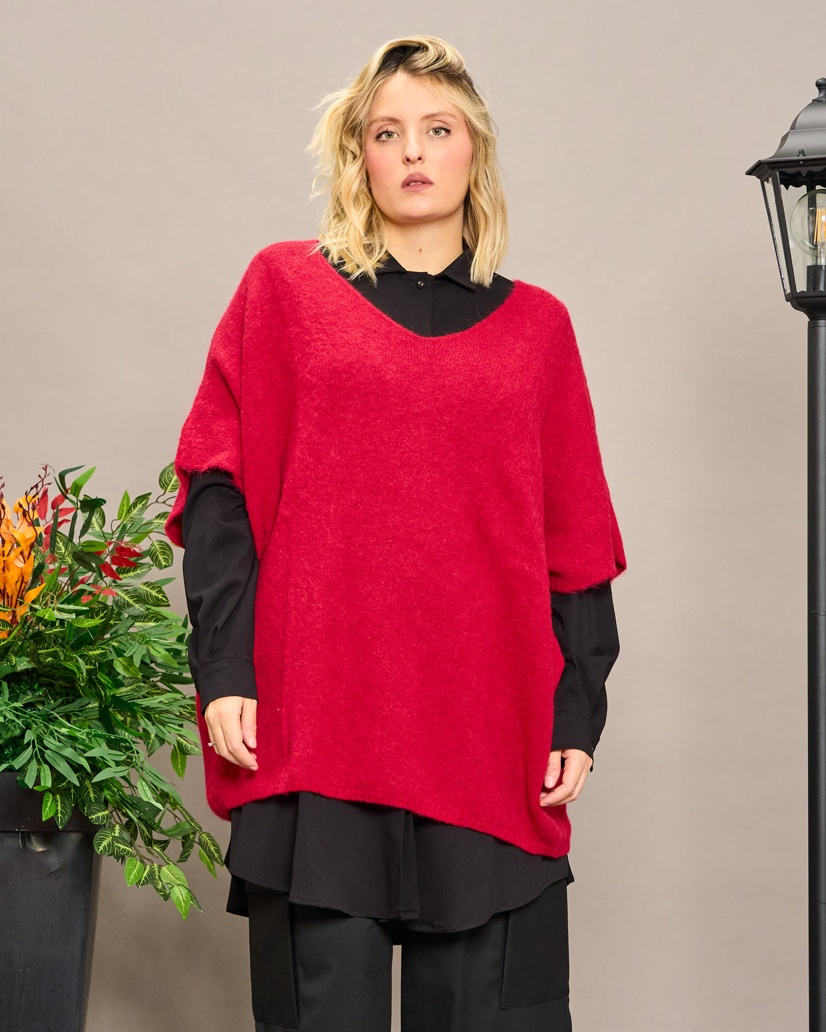 Gilet Oversize in Alpaca