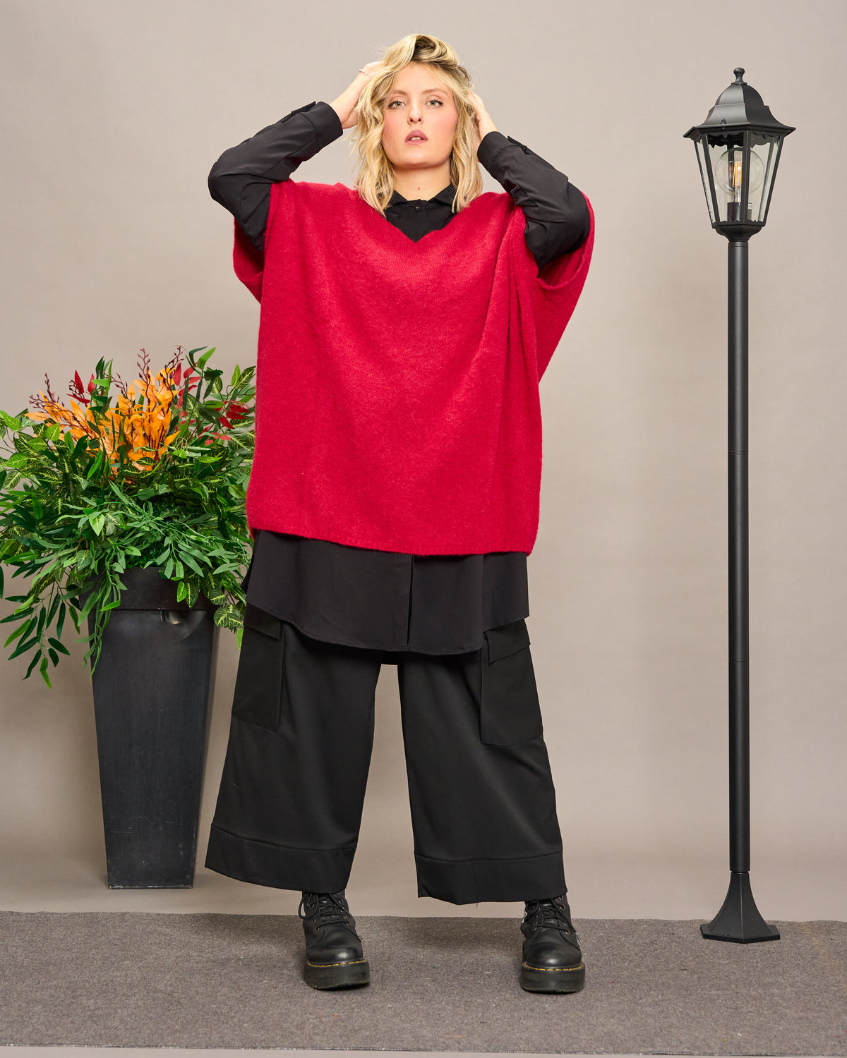 Gilet Oversize in Alpaca