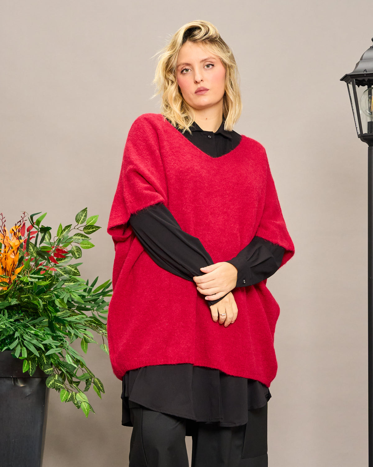 Gilet Oversize in Alpaca
