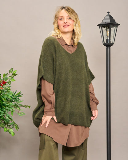 Gilet Oversize in Alpaca
