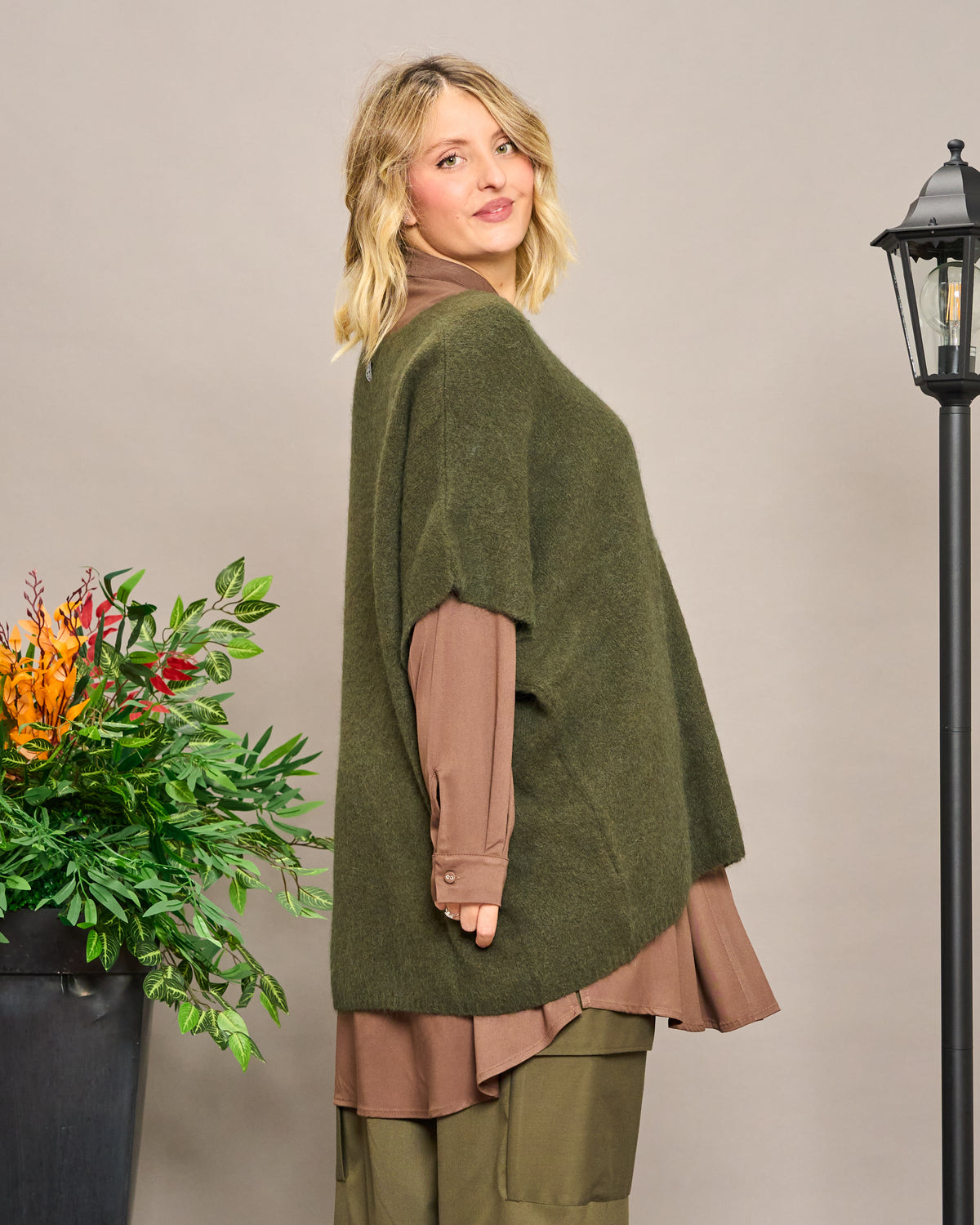 Gilet Oversize in Alpaca