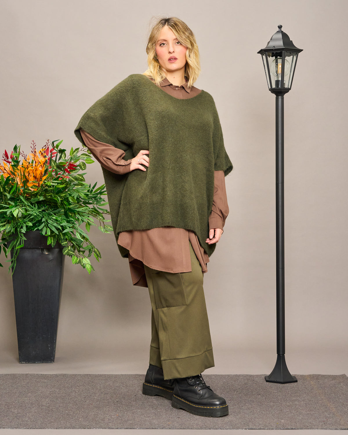 Gilet Oversize in Alpaca