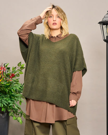 Gilet Oversize in Alpaca