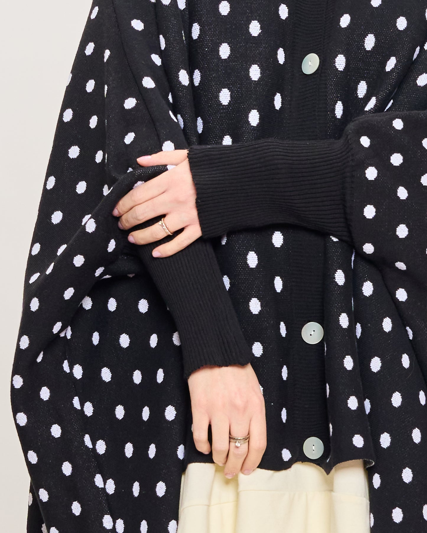 Maxi Cardigan a Pois in Cotone