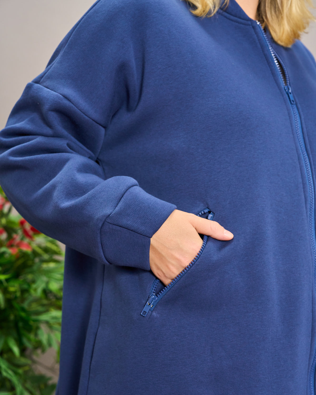 Flared Sweatshirt Jacket