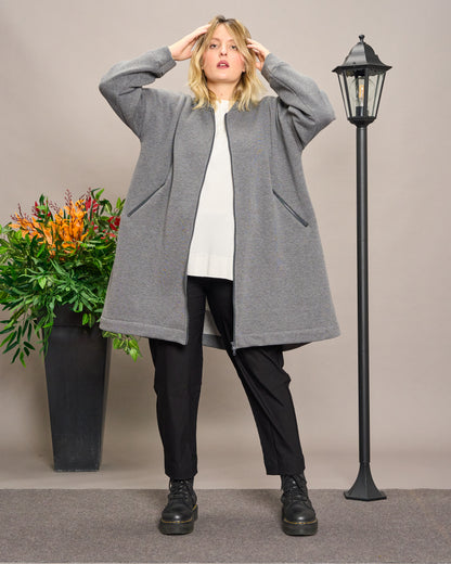Flared Sweatshirt Jacket