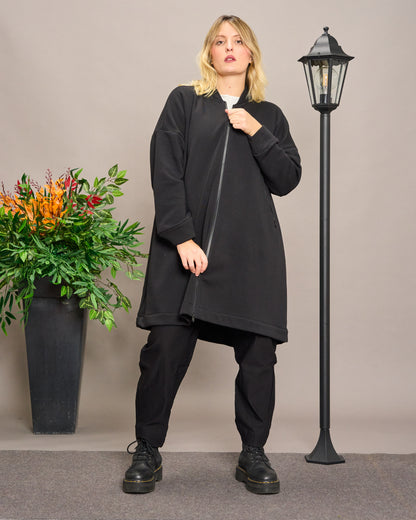 Flared Sweatshirt Jacket