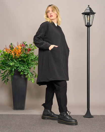 Flared Sweatshirt Jacket
