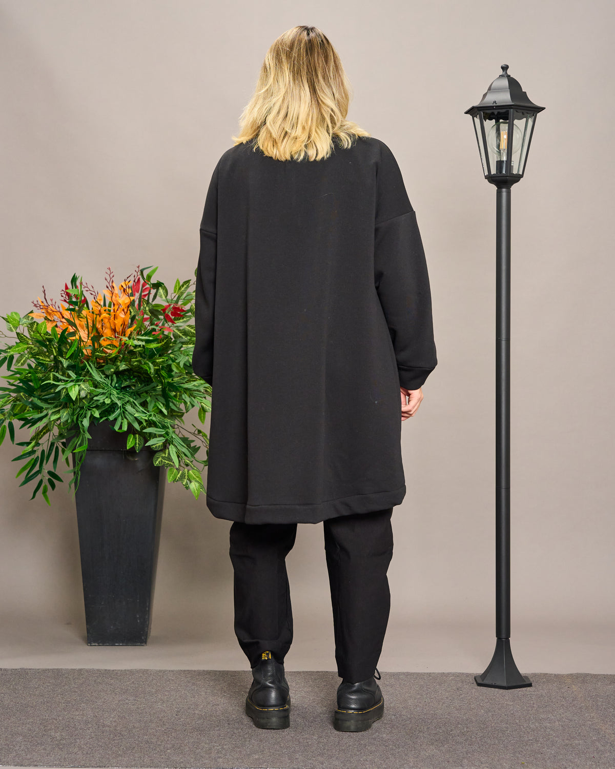 Flared Sweatshirt Jacket