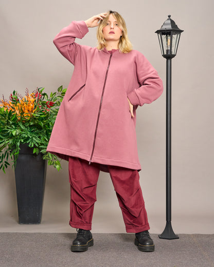 Flared Sweatshirt Jacket