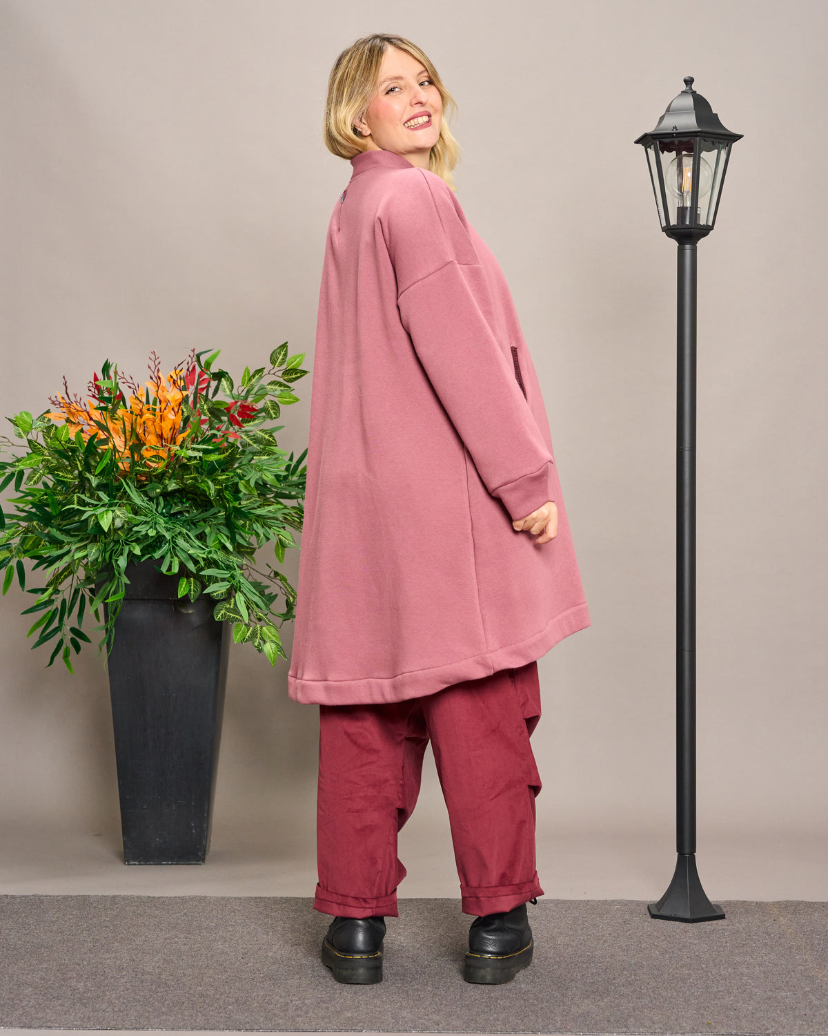 Flared Sweatshirt Jacket