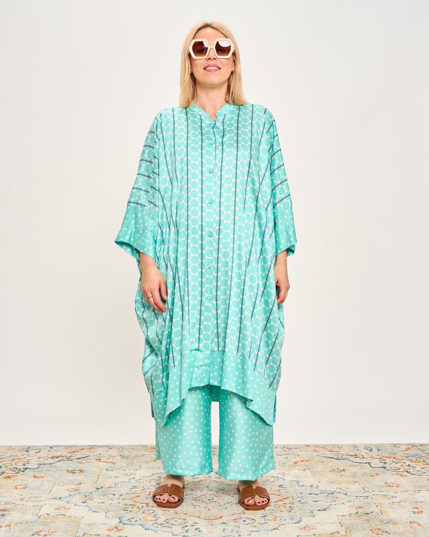 Abito Camicia Lungo Fantasia
