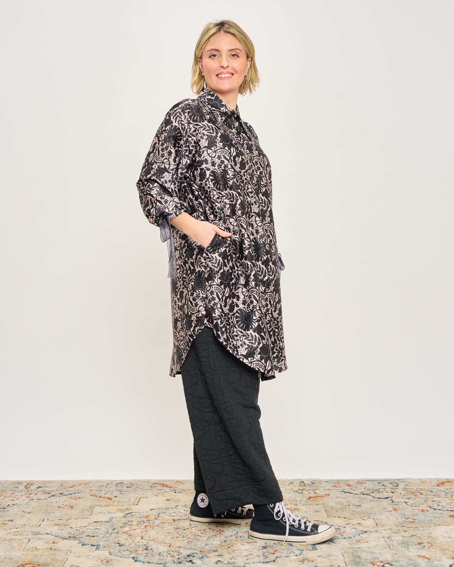 Oversized 70's Patterned Shirt