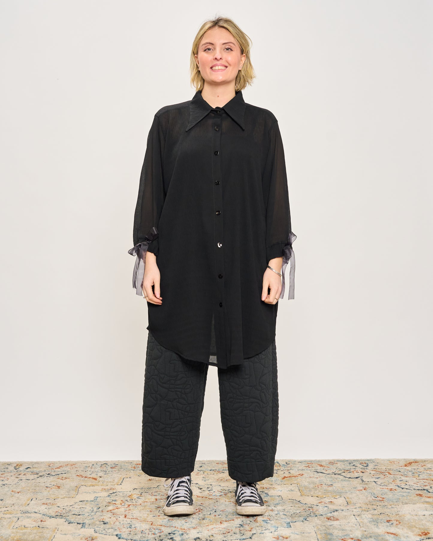 Camicia Over Anni '70 Crepon