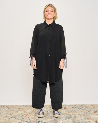 Camicia Over Anni '70 Crepon
