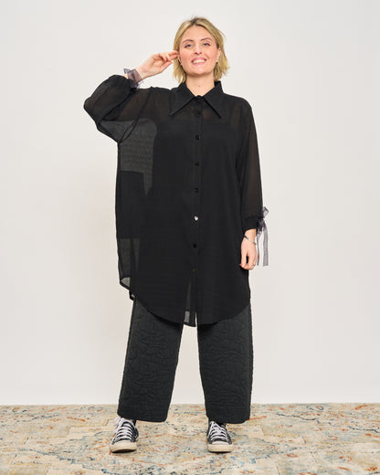 Camicia Over Anni '70 Crepon