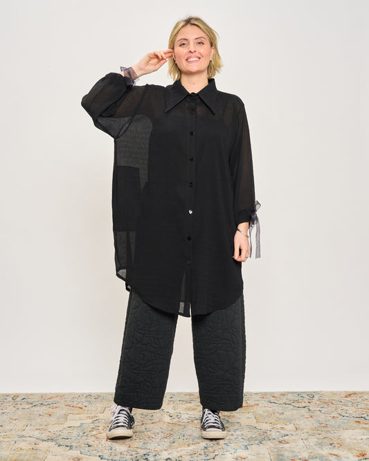 Camicia Over Anni '70 Crepon
