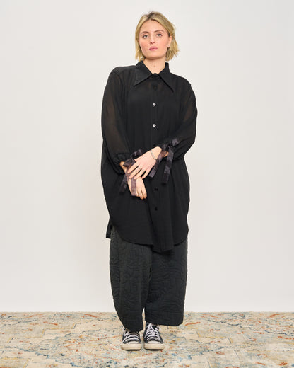 Camicia Over Anni '70 Crepon