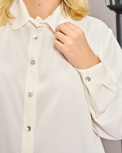 Soft Shirt with Rounded Collar