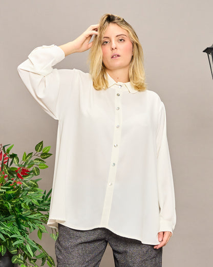 Soft Shirt with Rounded Collar