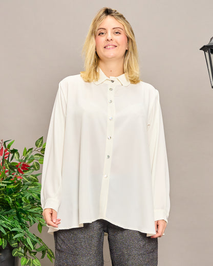 Soft Shirt with Rounded Collar