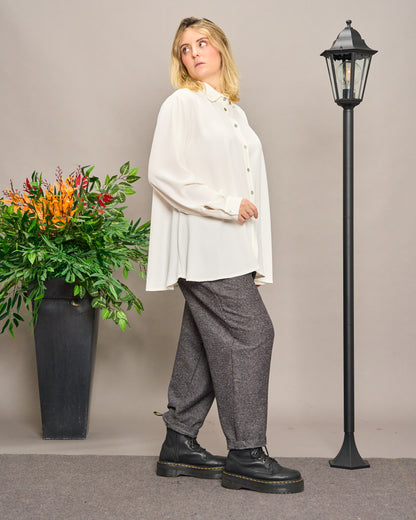 Soft Shirt with Rounded Collar