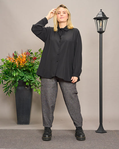 Soft Shirt with Rounded Collar