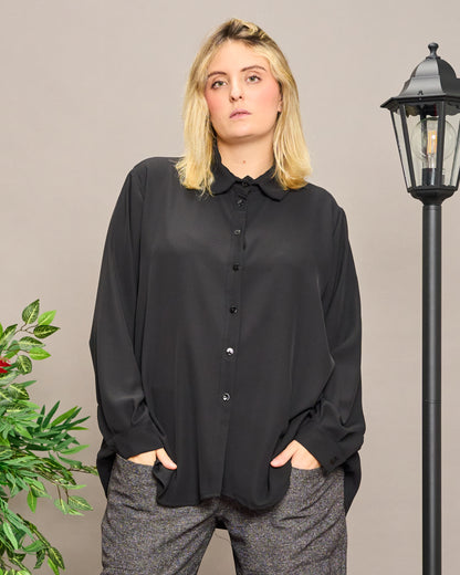 Soft Shirt with Rounded Collar