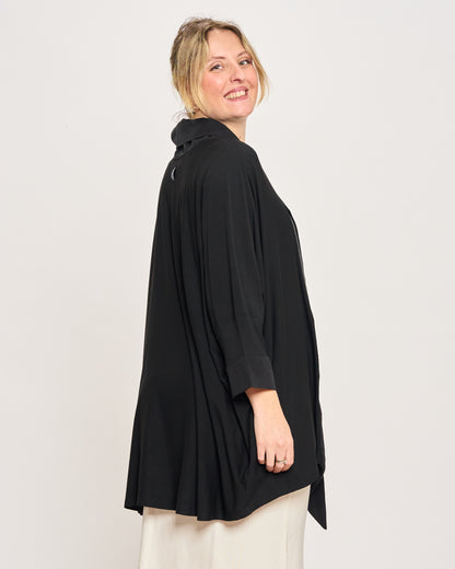 Cardigan Sciallato in Doppio Tessuto