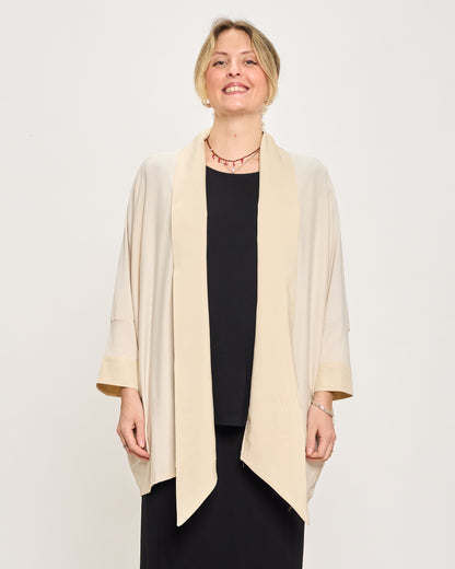 Cardigan Sciallato in Doppio Tessuto