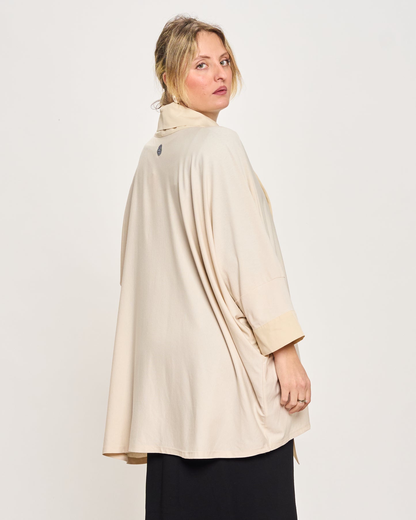 Cardigan Sciallato in Doppio Tessuto