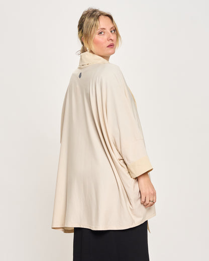 Cardigan Sciallato in Doppio Tessuto