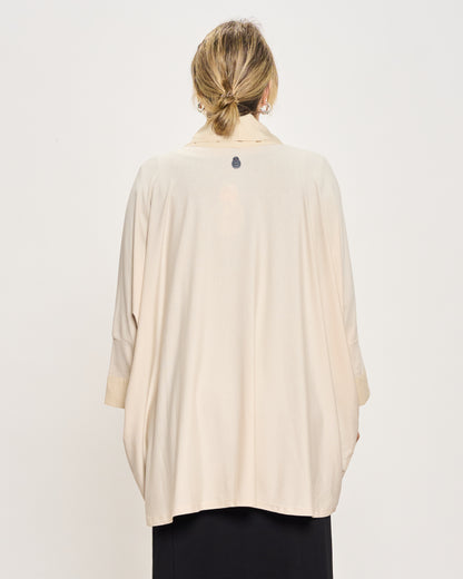 Cardigan Sciallato in Doppio Tessuto