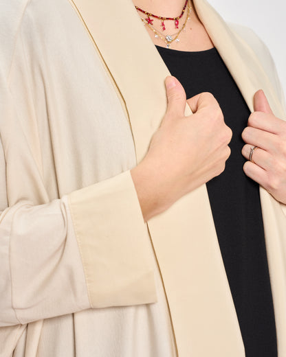 Cardigan Sciallato in Doppio Tessuto